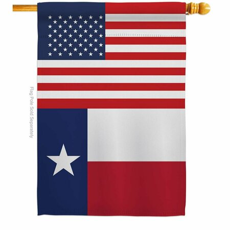 GUARDERIA 28 x 40 in. USA Texas American State Vertical House Flag with Double-Sided  Banner Garden Yard Gift GU3921946